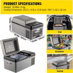 SIHAO Car Refrigerator 20L Compressor Portable