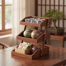 ThreeTier Display Shelf Stepped 3Tier Storage