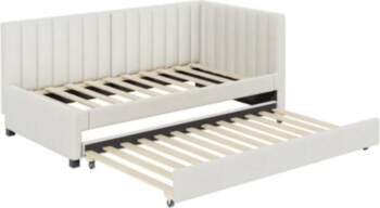 Upholstered Bed 90x200cm, Pull-Out Sofa Bed