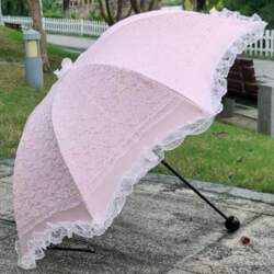 Women Lace Umbrella Double Layer Three-fold