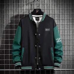 10XL Plus Size Men Patchwork Baseball
