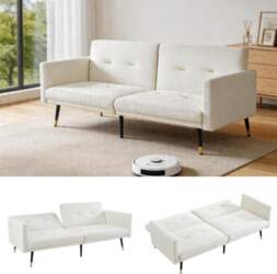 2-in-1 Sofa Bed, Multifunctional Folding Sofa