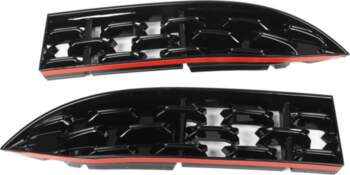2PCs Front Grille Guard Glossy Black