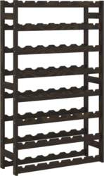 56 Bottle Wine Rack Black Solid