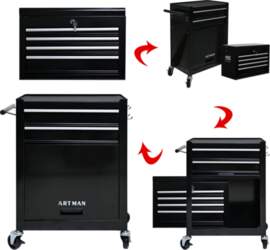 6-Drawer Tool Cabinet, High-Capacity Rolling Tool