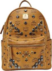 [Pre-Owned] Studded Detail Leather Backpack Small