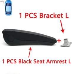 Black Left Right Front Seat Fold