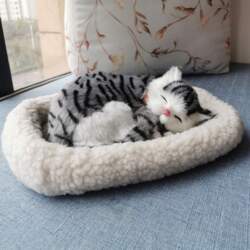Breathing Cat Simulation Pet Model Ornaments