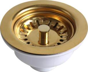 Brushed Gold Kitchen Sink Strainer Sink
