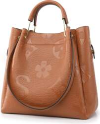 Bucket Bag, Microfiber Leather Three-dimensional Embossed