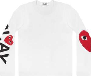 CDG Play Oversized Heart Long Sleeve
