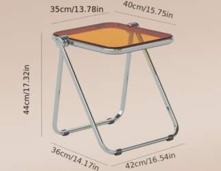 Chic Transparent Folding Side Table -