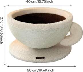 Coffee Cup Cat Bed Multi-Functional Scratching