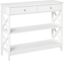 Console Table Side Desk w/ Shelves