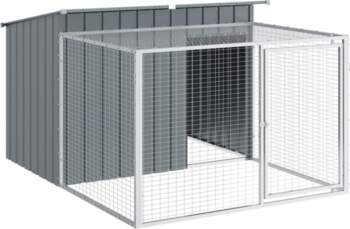 Dog House with Run Anthracite 153