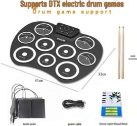 G3002 Beginner Silicone Electronic Drum Set