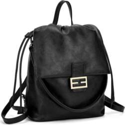Genuine Leather Drawstring Backpack Women Men