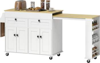 Kitchen Island with Extendable Top, Kitchen
