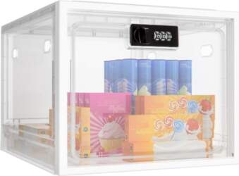Large Capacity Clear Locking Box Transparent