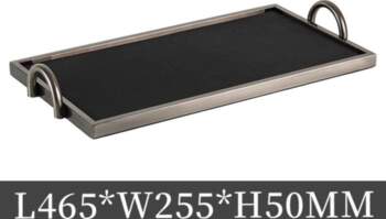 Light Luxury Leather & Metal Rectangular