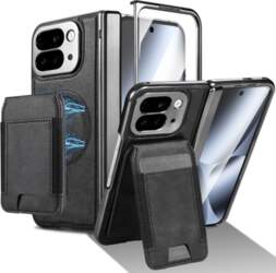 Magnetic Wallet Leather Case For Google