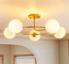 Modern Ceiling Chandelier, 5-Light Ceiling Light