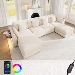 Modular U-/L-Shaped Corner Sofa with 2