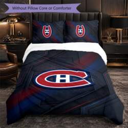 Montreal Canadiens Pattern Microfiber 3Pcs Bedding