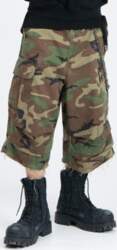 Nodeu Stone Washed Cargo Shorts (Camo)