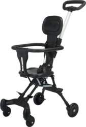 One-Button Foldable Lightweight Baby Stroller with