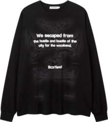 Oversized Cotton Long Sleeve Tee With