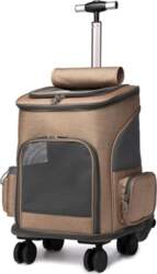 Portable Foldable Cat Backpack with Rolling