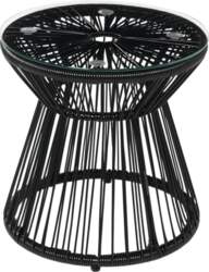 Round End Table, Rattan Side Table
