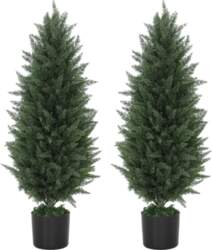 Set of 2 Artificial Cypresses, Artificial