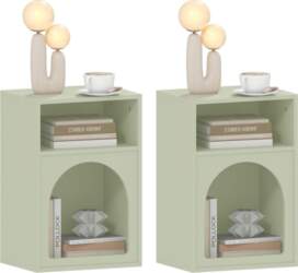 Set of 2 bedside tables, nightstand