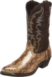 Snake Pattern Cowboy Boots Men Handmade