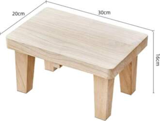 Solid Wood Small Stool 30*20cm Stretched
