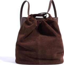 Suede backpack with a high-end feel