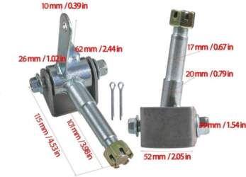 TDPRO Pair 17mm Front Steering Knuckle