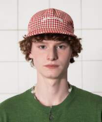UNALLOYED Logo Gingham Check Cap /