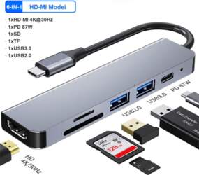USB C HUB C tipa adapteris