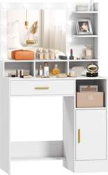 Vanity table with mirror and 10