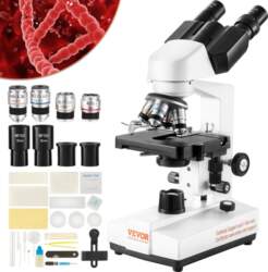 VEVOR Binocular Compound Microscope, 40X-2500X Magnification