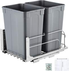 VEVOR Pull-Out Trash Can, 35 QT