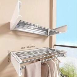 Wall Mount Retractable Clothes Drying Rack