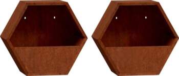 Wall Mounted Planters 2 pcs. Rusty
