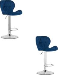 West Stool - Navy Blue Velvet
