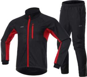 Winter Windproof Fleece Cycling Jacket Pants