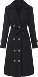 Womens Longline Trench Coat With Double