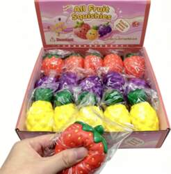 15pcs/Full Case Simulated Fruit Vegetable Squishy